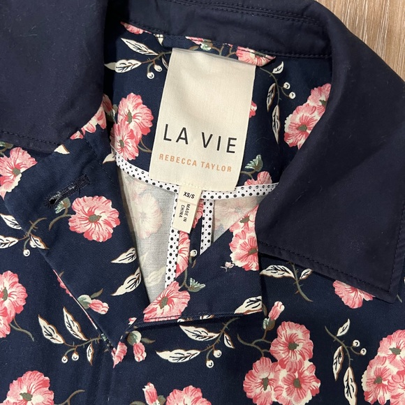 Rebecca Taylor La Vie Adelle Floral Trench Coat - Picture 2 of 6